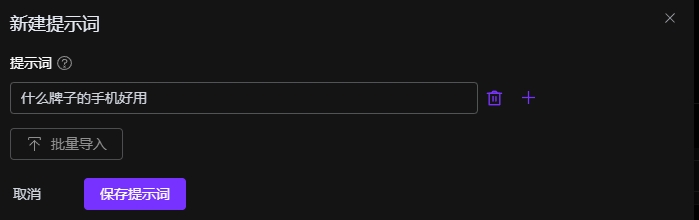 输入提示词